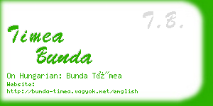 timea bunda business card